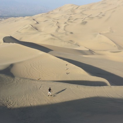 Sandboarding in Peru