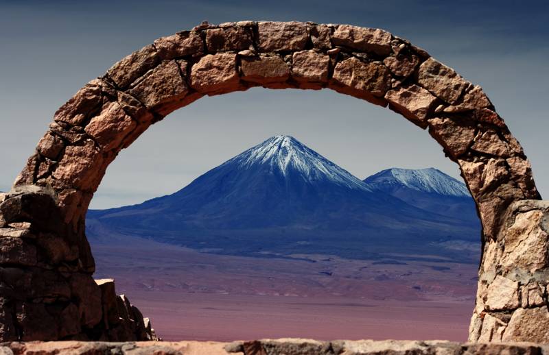 Volcano in the desert of Atacama, Chile