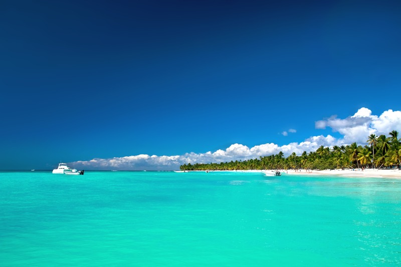 Caribbean beach on Saona island