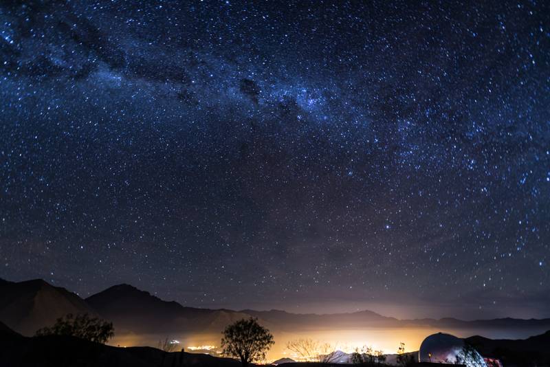 Night sky over the Elqui Valley in Chile