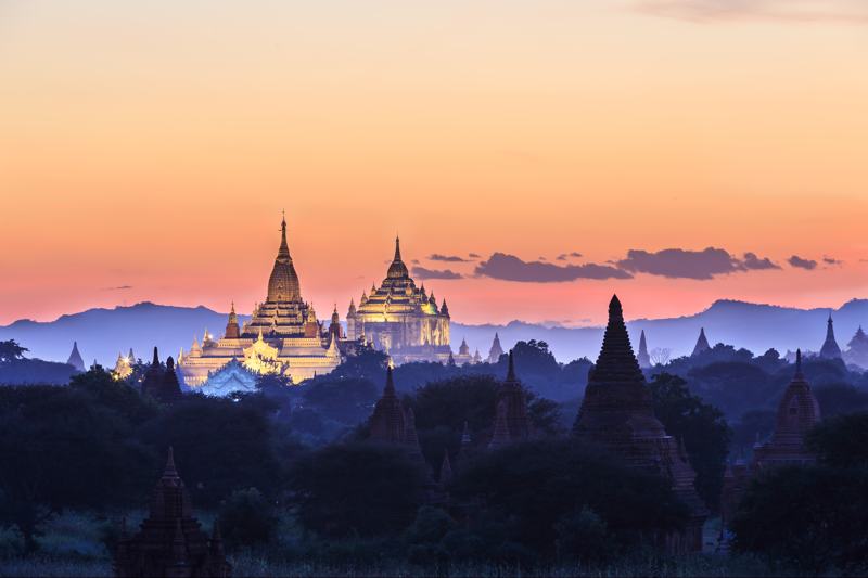 Ancient pagodas in Bagan, Myanmar