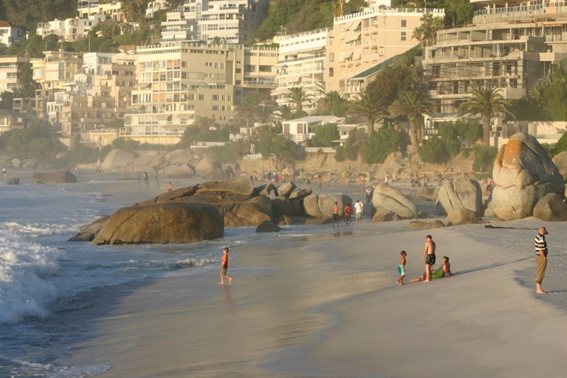 Clifton beach at sunset