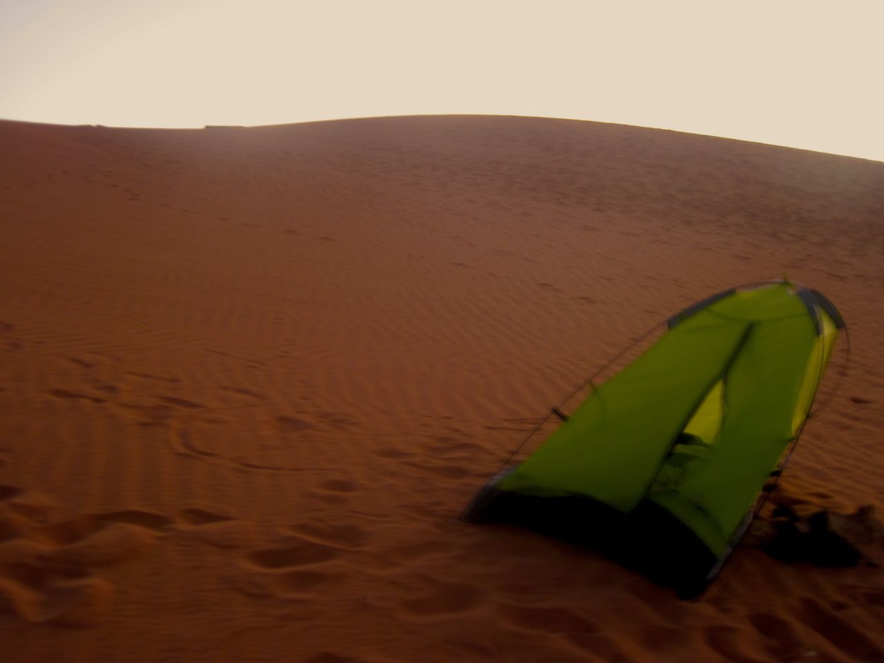 Camping in Sudanese desert 