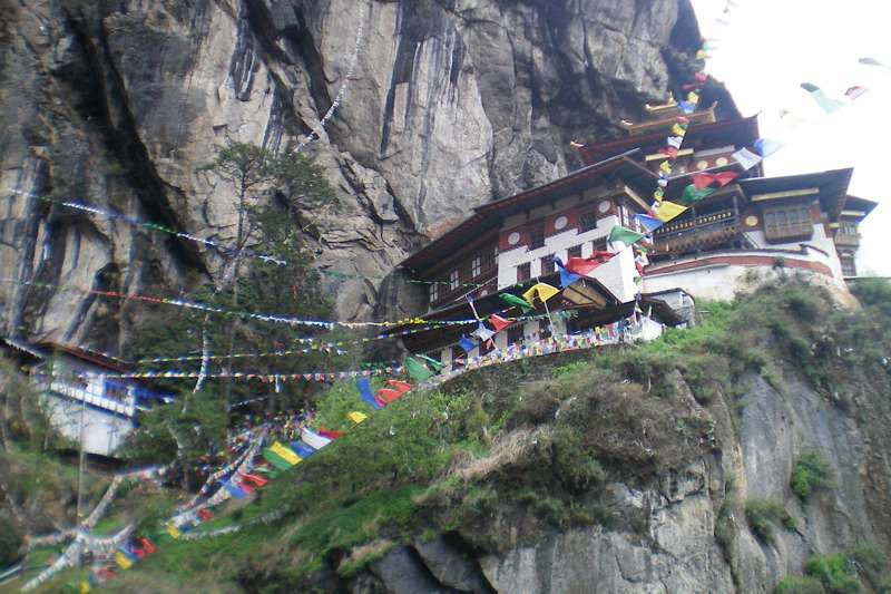 View on the Tiger's Nest monastery