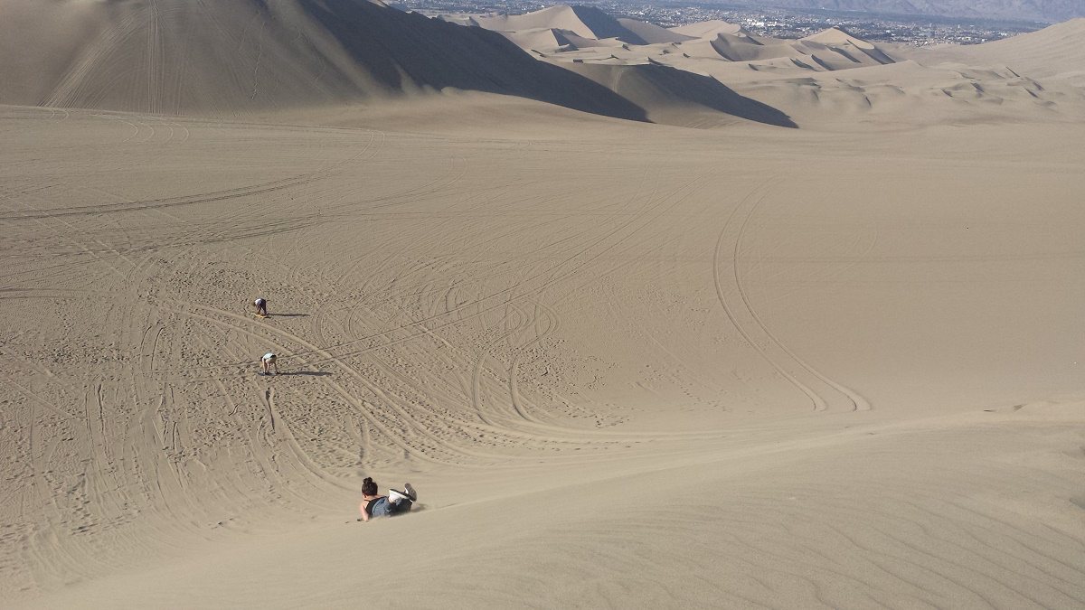 Sandboarding adventure in Peru