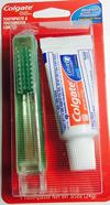 Travel toothbrush and paste
